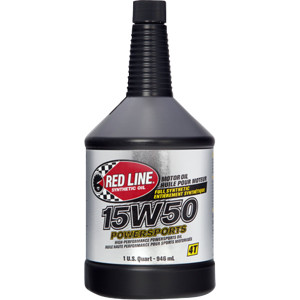 Red Line Synthetic Oil - 15w50 Pwersports Motor Oil -1 Quart
