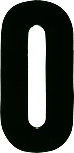 Dirt Digits - #0 4" Black Extreme Digits 3/pk