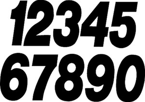 Dirt Digits - #3 5" Black Super X Digits 3/pk