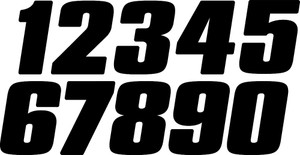 Dirt Digits - #4 5" Black Digits 3/pk