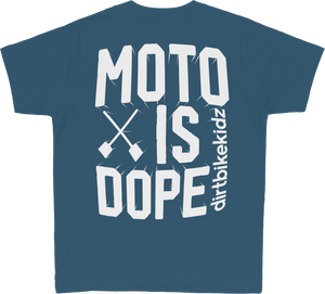 Dbk - Moto Is Dope Youth Tee Lagoon Blue Yx
