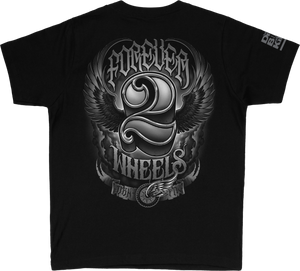 Dbk - Two Wheels Youth Tee Black Ym