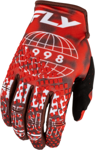 Fly Racing - Kinetic Blur Gloves Red/maroon Xs