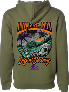 Dbk - Boneyard Youth Hoodie Military Green Yl