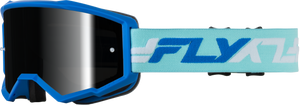 Fly Racing - Youth Zone Goggle Blue/white W/ Black Mirror/smoke Lens