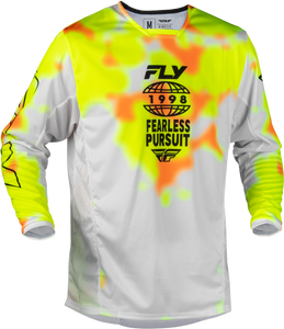 Fly Racing - Kinetic Blur Jersey White/hi-vis/orange Xl