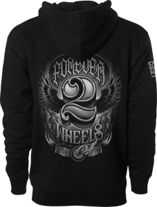 Dbk - Two Wheels Hoodie Black Lg