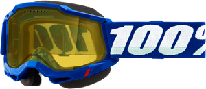 100-percent - Accuri 2 Snowmobile Goggle Blue W/ Yellow Lens