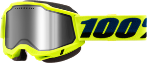 100-percent - Accuri 2 Snowmobile Goggle Neon Ylw W/ Slvr Mirror Lens