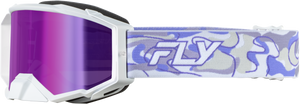 Fly Racing - Zone Pro Swirl Goggle Wht/pur W/ Purple Mirror/smoke Lens