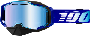 100-percent - Armega Snowmobile Goggle Blue W/ Yellow Lens