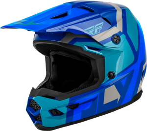 Fly Racing - Youth Kinetic Scrap Helmet Blue/light Blue/grey Ym