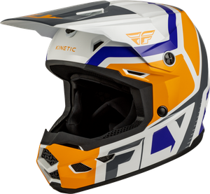 Fly Racing - Youth Kinetic Scrap Helmet White/orange/blue/grey Ym