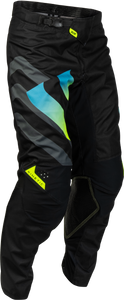 Fly Racing - Kinetic Volt Pants Black/grey/teal/yellow Sz 36