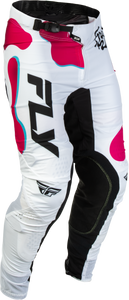 Fly Racing - Lite Vibe Pants White/pink/blue Sz 36