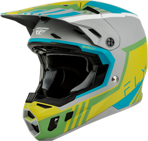 Fly Racing - Formula Cc Strike Helmet Matte Grey/green/teal Lg