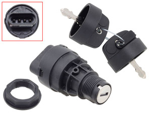 <p>3-way ignition switch</p><p>4-pin connection</p><br><p>Includes (2) keys</p><p>Ski-Doo OE: 710007324</p>