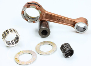 Brass coated surface<br><br>Washer: Silver or zinc coating<br><br>Crank Pin: SCM-415 chromoly, hardness RC 58-62<br><br>Road SCM420 chromoly, double honing on both top and bottom bearing holes<br><br>Top/bottom bearing: SCM415 chromoly with silver coating for added heat resistance