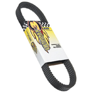 Double cog design and thicker cross section of our Ultimax3® belt dissipates heat and aids flexibility.<br>Over 10 degrees cooler than flat-top designs means better performance and longer lasting belts.<br>Better flexibility cuts energy loss, allowing more horsepower transfer from the clutch to the secondary. <br>More surface contact with the clutch means less slippage over a broad speed range for quicker acceleration.