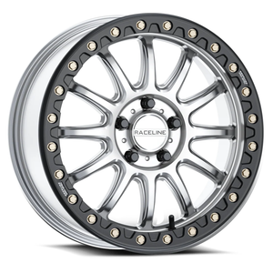 <p><font size="3">The new Raceline A14 Alpha beadlock wheel is designed exclusively for the new Can Am Maverick R in 6x139.7, Polaris RZR R in 5x114.3 bolt patterns. Its aggressive 12 scalloped spoke design with its contrasting beadlock ring gives it a true rally inspired race look</font></p><p><font size="3">Constructed out of heavy duty A356 aluminum with a forged 6061 beadlock ring with Grade 8 zinc beadlock hardware included</font></p><p><font size="3">Black-Out snap-in Raceline cap with contrasting red Pro Spec beadlock logos</font></p><p><font size="3">Engineered to be one of the strongest wheels available<br></font><span style="font-size: medium;">Hyper Silver w/ Black Beadlock Ring</span></p><br>
