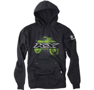 <ul><li>Black</li><li>Youth hooded pullover sweatshirt</li><li>80% cotton 20% polyester blend 8.5 oz. midweight fleece</li><li>Pouch pocket</li><li>No draw-cords</li><li>Screen printed graphics</li><li>Official Kawasaki licensed apparel</li></ul>