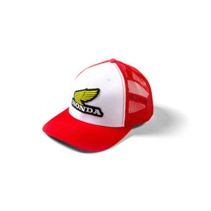 <p><font size="3">Red/White</font></p><p><font size="3">Snap-Back Hat</font></p><p><font size="3">65% Polyester / 35% Cotton / 6 panel</font></p><p><font size="3">Front patch</font></p><p><font size="3">Official Honda licensed apparel</font></p>
