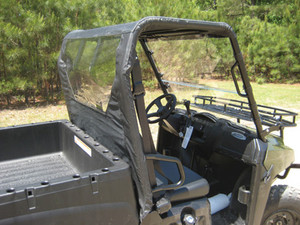 <p>The soft top has a best in class fit courtesy of Seizmik's new "Quikfit" tightening system. The tightening system uses two straps that wrap around the roll cage and buckle inside the cab. This reduces the installation time of the top and provides the best fit of any top in the industry. The system uses two straps that reduce the installation time of the tops and provide a tighter fit. What really sets these tops apart is their ability to be left on vehicles that are trailered up to 65 mph. This is possible because the tops are wrapped around the roll bar and velcros into place, creating a snug fit that eliminates any loose flaps.</p><p>Durable UV resistant PVC coated denier nylon</p><p>Secures to windshields with adhesive backed velcro</p><p>Easily installs without tools or drilling</p><p>Incredibly secure and tight</p><p>Velcros down, so there are no loose flaps!</p><p>Trailerable with properly installed windshields</p><p>Huge back panel window</p><p>Uses Seizmik?s Quikfit tightening system to create a super tight fit</p><p>Can be trailered to 65 mph</p><p>Designed for Mid-Size Ranger</p>