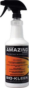 <p>Vinyl Conditioner, Leather Protectant, Tire Shine for BoatRVAuto</p><p>Conditions and Renews Vinyl, Leather, Rubber &amp; More</p><p>Guards Against Ozone, Ultraviolet Rays and Cracking</p><p>Sealant Protection for Rubber RV roof</p><p>Non toxic, Biodegradable, Non Aerosol</p>
