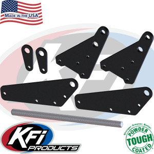 <p style="line-height: 1.6; margin: 0px 0px 0.6em;">The KFI 4" Positive UTV SQ push tube leveling kit. This allows you to mount your push tube at the correct height so the blade is level.</p><p style="line-height: 1.6; margin: 0px 0px 0.6em;">Specifications:</p><ul style="margin: 0px 0px 0.6em 5px; padding: 0px 0px 0px 20px;"><li style="margin: 0px 0px 5px;">For machines 14"-16" (see picture below)</li><li style="margin: 0px 0px 5px;">Works with KFI UTV SQ Push Tubes (106300)</li><li style="margin: 0px 0px 5px;">Shot Blasted before powder coating</li><li style="margin: 0px 0px 5px;">Powder Coated TOUGH - Black</li></ul>