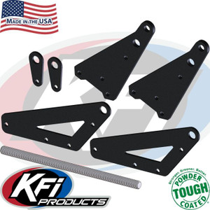 <p style="line-height: 1.6; margin: 0px 0px 0.6em;">The KFI 6" Positive UTV SQ push tube leveling kit. This allows you to mount your push tube at the correct height so the blade is level.</p><p style="line-height: 1.6; margin: 0px 0px 0.6em;">Specifications:</p><ul style="margin: 0px 0px 0.6em 5px; padding: 0px 0px 0px 20px;"><li style="margin: 0px 0px 5px;">For machines 16"-18" (see picture below)</li><li style="margin: 0px 0px 5px;">Works with KFI UTV SQ Push Tubes (106300)</li><li style="margin: 0px 0px 5px;">Shot Blasted before powder coating</li><li style="margin: 0px 0px 5px;">Powder Coated TOUGH - Black</li></ul>