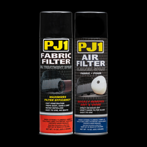 <p>The PJ1 FABRIC FILTER CARE KIT includes all the necessary products to care for and improve the life of your machines fabric / gauze filters.<br><br>PJ1 FABRIC AIR FILTER OIL SPRAY will increase the efficiency of your air filter and comes equipped with PJ1 special formulation dye to let you know when gauze-type filter elements need to be serviced. It's easy to apply, improves performance of all gauze-type filter elements, repels water and filters out sand and dirt.<br><br>PJ1 AIR FILTER CLEANER quickly removes dirt, grease, and grime with a simple spray on, wash off process. Eliminates soaking and rinsing dirty filters in gasoline &amp; other solvents. PJ1 is will not harm filter glues and is safe and easy to use.<br><br>DANGER: EXTREMELY FLAMMABLE. HARMFUL OR FATAL IF SWALLOWED. EYE IRRITANT. VAPOR HARMFUL. CONTENTS UNDER PRESSURE. KEEP OUT OF REACH OF CHILDREN<br><br>WARNING: This product can expose you to chemicals which are known to the State of California to cause cancer and birth defects or other reproductive harm. For more information go to www.P65Warnings.ca.gov.</p>