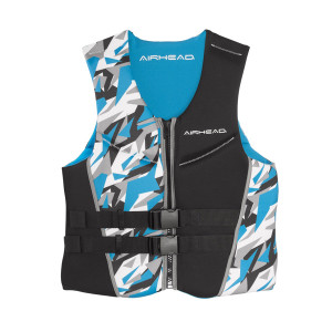 <ul><li>Men's closed sided vest with urban camo design and segmented hinges made with NeoLite&trade; Kwik-Dry&trade;<li>Zippered closure and two hidden 1.5" straps w/quick-release buckle</ul>