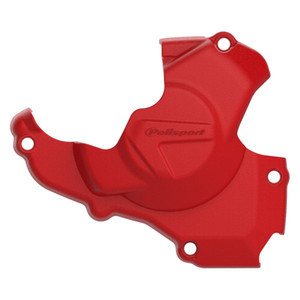 Abrasion and impact resistant<br>Built-in rubber o-ring<br>Easy and intuitive installation<br>Hard shell in hard resistant pa6 (polyamide)<br>Perfect fit to the Ignition Cover<br>Optimum protection against rock impacts<br>No need to disassemble the ignition cover for installation<br>Free clearance to the oil filter cover and cap<br>All mounting hardware included to install the part<br>Resistant to high, continuous temperatures<br>Polisport exclusive design<br>Made using the finest materials and advanced technologies<br>Thoroughly tested through the manufacturing process<br>Rigorous quality you can trust<br><br><br>  Ignition Cover Protector by Polisport®. Finish: Red. Abrasion and impact resistant. Polisport Ignition Cover Protector will excel in rocky terrains and protects your ignition cover from impacts and scratches, preserving the looks of the ignition cover and keeping it in good shape.<br><br>  Ignition Cover Protector<br>Mounting Hardware<br>