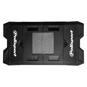 Developed According To Fim Standards<br>Foldable design to allow easy storage (Truck; Garage; Pit)<br>Embedded Porous Mat To Avoid Oil And Fuel Spillage (Absorbs Up To 1L/ 0,8 Gal. Of Oil/Fuel)<br>Resistant structure built in polypropylene<br>Pre-cut mold allows the use of bike stands<br>Compatible with the majority of bike stands in the market<br>Built-in handle for easy transportation<br>Functional pockets can be used for the storage tool and other parts<br>Easy to clean<br>No tools required<br>Includes two absorbent mats as spare part<br>Made using the finest materials and advanced technologies<br>Thoroughly tested through the manufacturing process<br>Rigorous quality you can trust<br><br><br>  Universal Black Bike Mat (8982200006) by Polisport®. Polisport's BIKE MAT is the ultimate accessory for racing teams as well as riders who do the bike maintenance themselves. Developed according to FIM standards regarding liquid spillage, BIKE MAT stands out from any other system for its foldable design that makes it easy to carry by hand and even easier to store or to transport in your car or truck.<br><br>