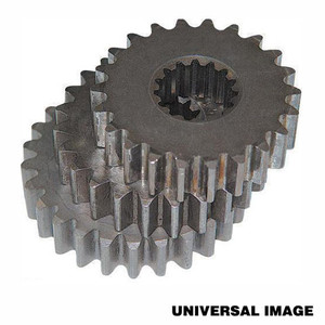 <div class="productDescription"><div class="primaryProductDescription"><p>Manufactured at TEAMs ISO 9902 certified facility using the latest technology<br><br>Made with heat-treated, case-hardened machine steel<br><br>High-quality construction means gears have proper fitment and maximum efficiency<br><br>TEAM Hyvo gears for Polaris and Yamaha<br><br>Use 3/4in. Hyvo top and bottom gears<br><br>Will not interchange with any previous model or style<br><br>Must be used with Hyvo chain  <br><br></p></div> <div id="itemGroup" class="productItemGroup"></div></div>