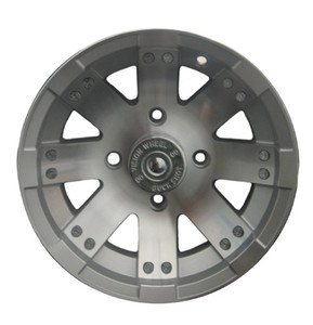 <p><span style="font-family: lucida sans unicode,lucida grande,sans-serif"><strong>WHEEL SIZE: </strong>12 x 7 4"BS<br /><strong>BOLT PATTERN: </strong>4 x 110<br /><strong>LUGS: </strong>10mm x 1.25"</span><br /><br /><span style="font-family: lucida sans unicode,lucida grande,sans-serif">&bull; Clear coated for ease of maintenance and long lasting beauty<br />&bull; Ruggedly built<br />&bull; Lifetime structural warranty for manufacturer's defects<br />&bull; Lug Nuts and Center Caps included with each wheel</span></p>