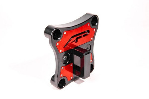 Can-Am Maverick X3 Red Billet Radius Rod Plate with D-Ring - Agency Power