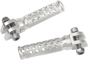 Emgo - Footpegs - Slash-Cut - Silver - Slash-Cut Style Footpegs - 50-11241A