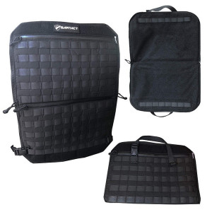 Polaris Ranger Molle Seat Back Panel Pouch System with 2 Zippered Pockets - Bartact