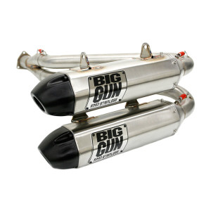 Kawasaki Teryx 4 EXO Stainless Dual Slip On Muffler - Big Gun Exhaust
