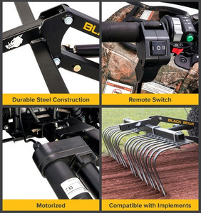 Polaris RZR UTV Implement Farming Kit with Electric Lift - Black Boar