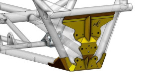 Can Am Maverick X3 Rear Radius Rod Reinforcement Plate - CT Race Workx