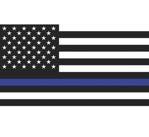 Polaris Ranger Back The Blue American Whip Flag - Dragonfire Racing