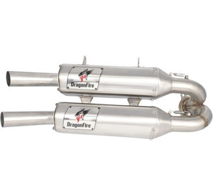 Polaris RZR XP Turbo Dual Slip On Exhaust - DragonFire Racing