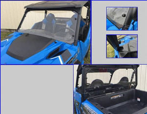 Polaris General 1000 Front & Rear Windshield Combo - EMP
