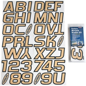 Can-Am Boat Lettering Beige/Black 3"³ Registration Kit - Hardline