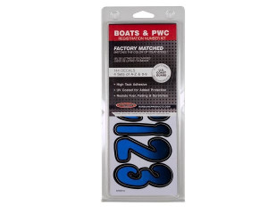 Can-Am Boat Lettering Blue/Black 3"³ Registration Kit - Hardline
