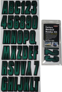 Can-Am Boat Lettering Forrest Green/Black 3"³ Registration Kit - Hardline