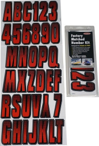 Can-Am Boat Lettering Red/Black 3"³ Registration Kit - Hardline
