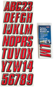 Can-Am Boat Lettering Red/Black 3"³ Registration Kit - Hardline